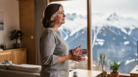 Appartement de montagne lumineux avec vue sur pistes enneigées, conciergerie locale